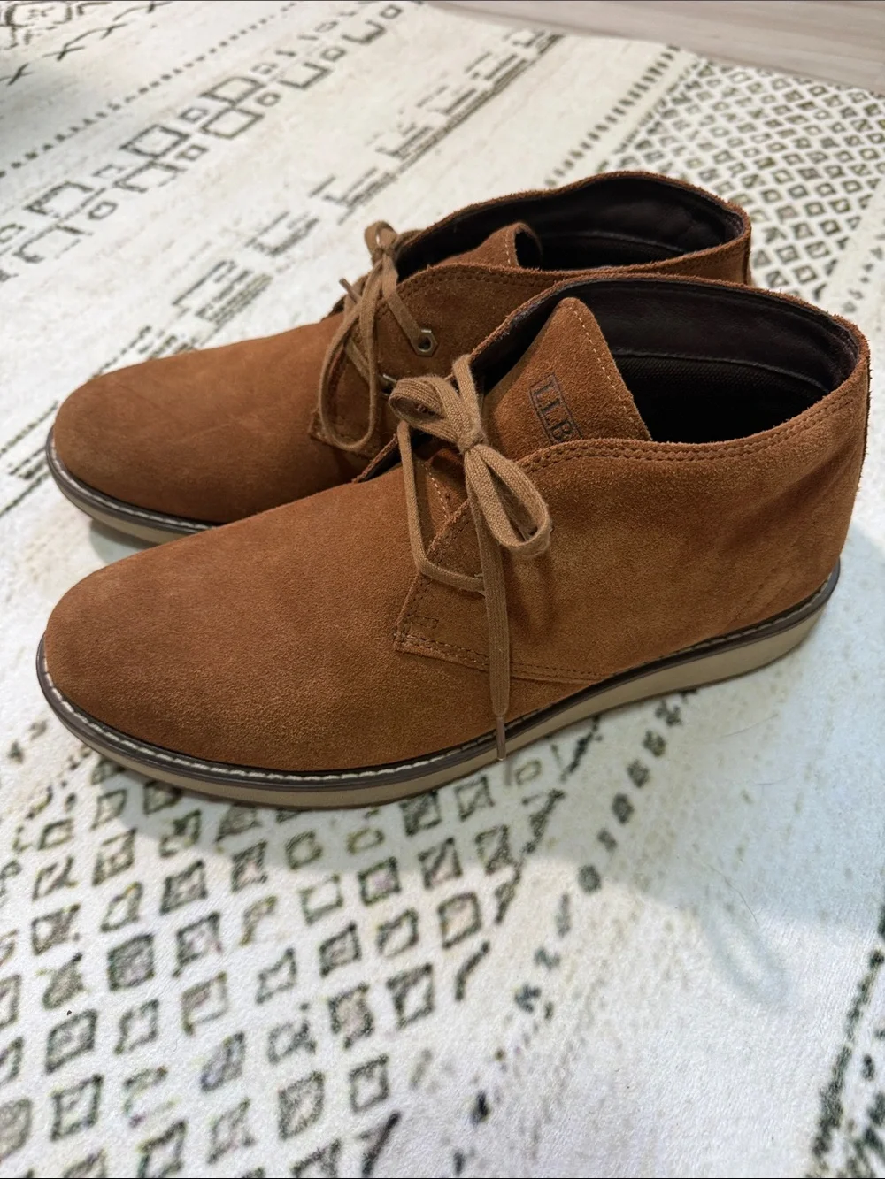 L.L. Bean Men's Suede Chukka Boots - Chestnut Brown